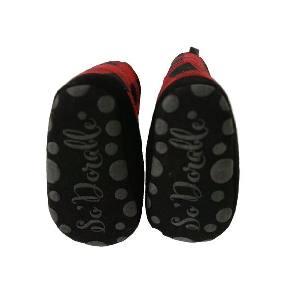 Black and Red Anti Slip Plaid Boots Inner Wool Lining Size 0-6 Months NWOT - Picture 6 of 6